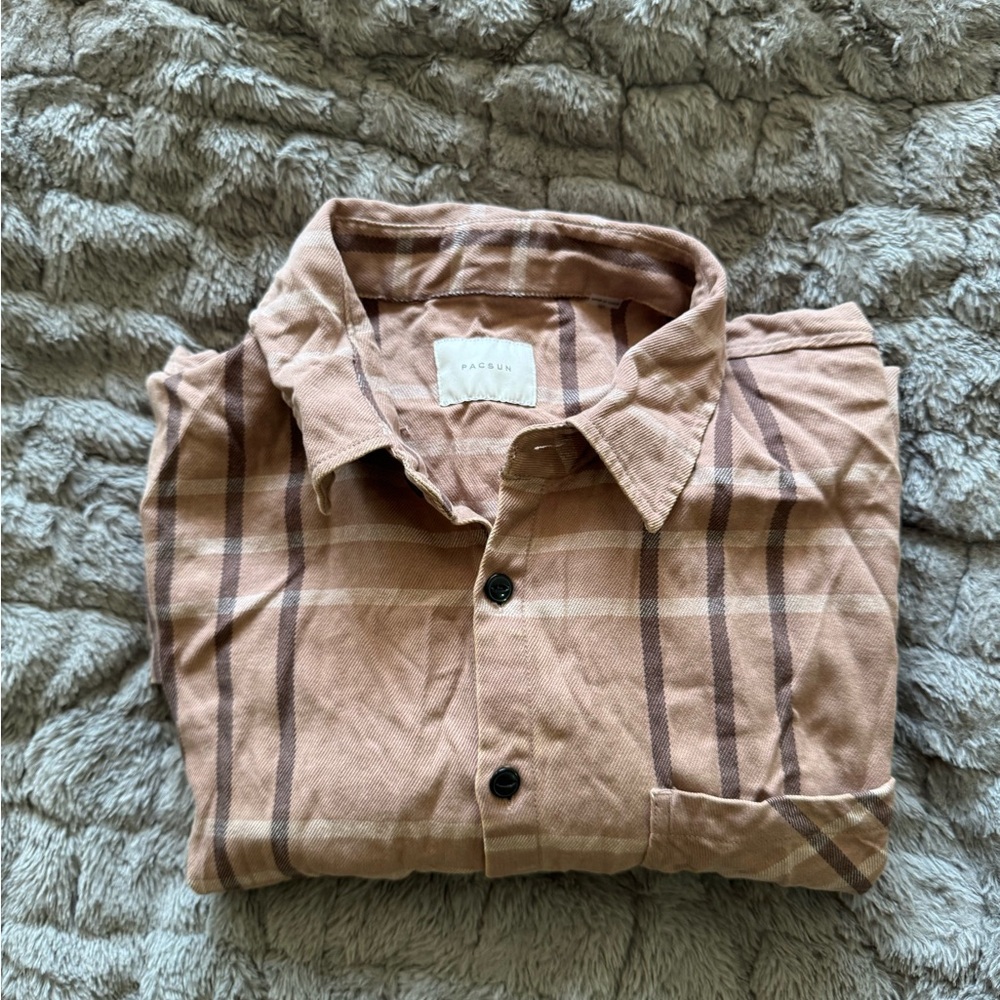 PacSun Brown Lightweight Shirt Jacket